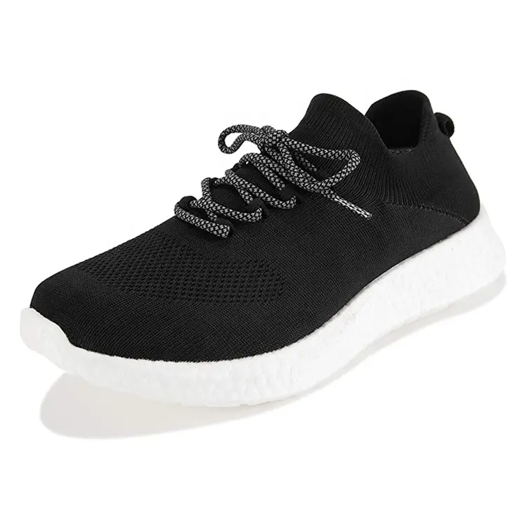 Knit Winter MD Female OEM Logo OEM  ODM Service Top Level China Lace-up Custom Brand Casual Knitting Shoes  for Men