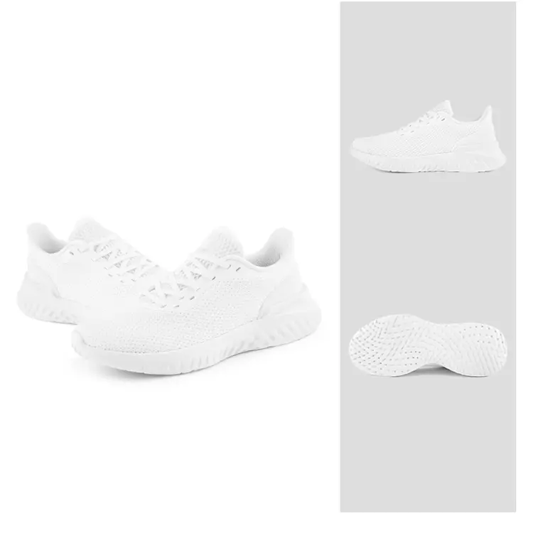 New Design Fashion Black Breathable Zapatillas Trainers Athletic Summer Knit Running Walking Shoes